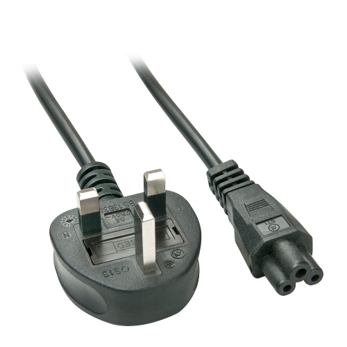 Lindy 30409 Cable de Alimentación 2 m C5 Acoplador Negro