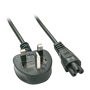 Lindy 30409 Cable de Alimentación 2 m C5 Acoplador Negro
