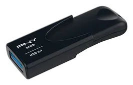 PNY Attaché 4 Unidad Flash USB 64GB USB 3.2 Gen 1 (3.1) Hasta 80MB/s Negro