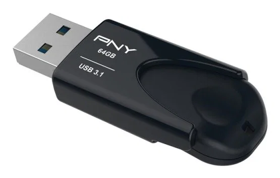 PNY Attaché 4 Unidad Flash USB 64GB USB 3.2 Gen 1 (3.1) Hasta 80MB/s Negro