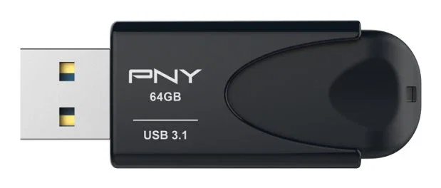 PNY Attaché 4 Unidad Flash USB 64GB USB 3.2 Gen 1 (3.1) Hasta 80MB/s Negro