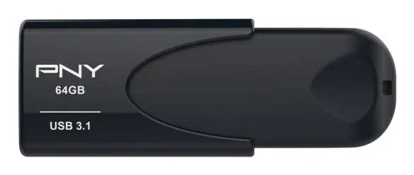 PNY Attaché 4 Unidad Flash USB 64GB USB 3.2 Gen 1 (3.1) Hasta 80MB/s Negro