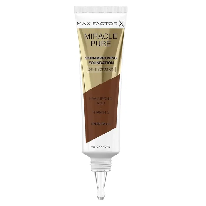 Max Factor Miracle Pure Skin-Improving Foundation SPF30 105 Ganache Max Factor Miracle Pure Skin-Improving Foundation SPF30 105 Ganache