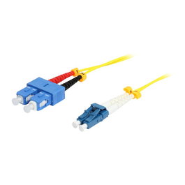 Synergy21 Cable de Fibra Óptica Patch OS2 Monomodo 1.5 m, LWL-2-Faser-Patchk., LC-SC, 9/125 µm, Amarillo, AD=2mm
