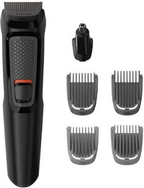 PHILIPS Multigroom 3000 - Recortador y Barba con 4 Peines y Accesorios para Afeitar y Nariz
