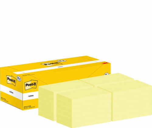 Post-It PACK 18+6 Blocs Notas Adhesivas 76x127mm Canary Yellow 7100317836