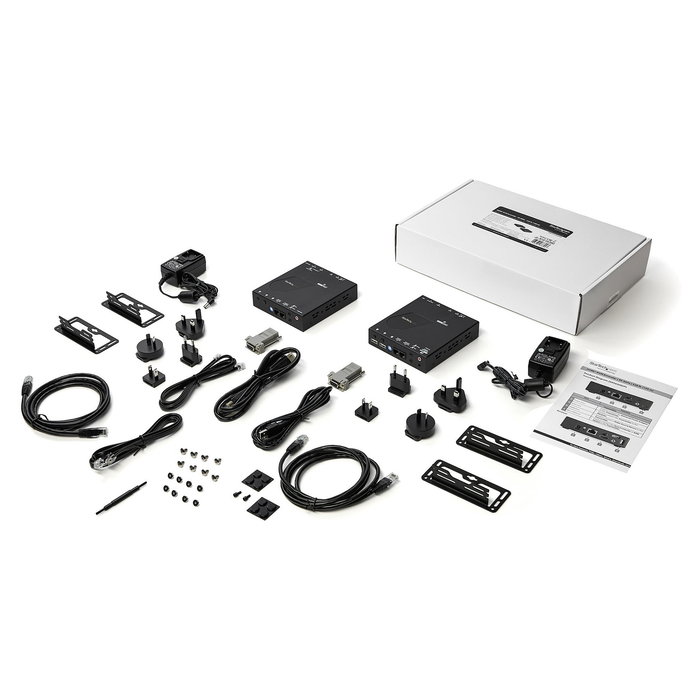 StarTech SV565HDIP Extensor KVM HDMI 4K 30Hz por IP con USB 2.0, Audio 7.1 y Concentrador USB, Hasta 100 m por CAT5e/CAT6, Negro