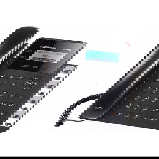 Grandstream GXP-1628 Teléfono SIP DECT con Altavoz y Pantalla LCD, Negro