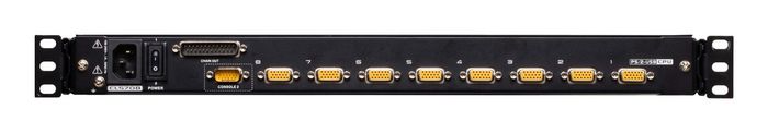 Aten CL5708 KVM Switch PS/2-USB VGA LCD de Carril Único, 8 Puertos, Monitor LED 17", Rack 1U IT
