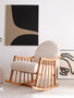 Atelier Del Sofa Silla Alada Terciopelo de Corduroy Blanco, Asiento Comodo para Salon o Dormitorio, 80x68x93 cm