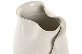 DKD Home Decor Jarrón Blanco Cerámica 21 x 40 x 21 cm Hoja