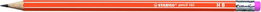 STABILO Lápiz de Grafito Hexagonal con Goma 2160 HB Naranja (Set de 12)