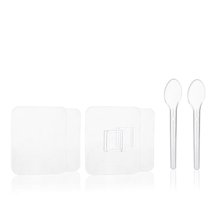 Pack Set de 3 Soportes Adhesivos para Tapas de Cocina y Organizador de Especias Adhesivo y Divisible y Recipientes de Cocina Adh