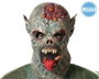 Atosa Máscara de Monstruo Zombi Mutante con Cerebro Expuesto y Larvas, Verde Gris