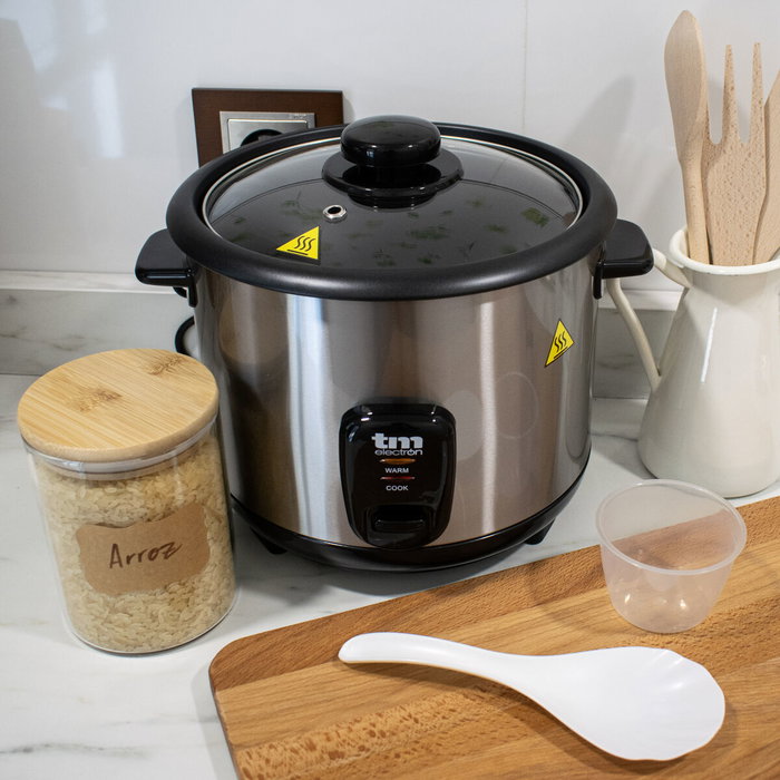 Arrocera TM Electron Acero Vidrio Acero Inoxidable 900 W 2,2 L Arrocera TM Electron Acero Vidrio Acero Inoxidable 900 W 2,2 L