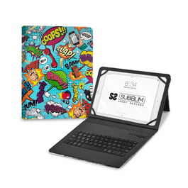 SUBBLIM funda de tablet con teclado bluetooth Keytab Pro BT Trendy Comic