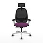 PIQUERAS Y CRESPO Silla de oficina Cilanco con mecanismo Sincro, Morado y Negro