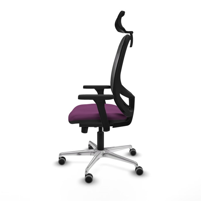 PIQUERAS Y CRESPO Silla de oficina Cilanco con mecanismo Sincro, Morado y Negro