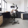 PIQUERAS Y CRESPO Silla de oficina Cilanco con mecanismo Sincro, Morado y Negro