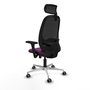 PIQUERAS Y CRESPO Silla de oficina Cilanco con mecanismo Sincro, Morado y Negro