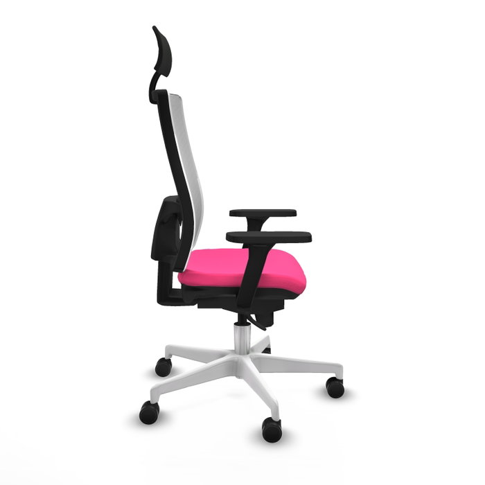PIQUERAS Y CRESPO Silla de oficina Horna Rosa y Blanco con mecanismo Sincro PIQUERAS Y CRESPO Silla de oficina Horna Rosa y Blanco con mecanismo Sincro