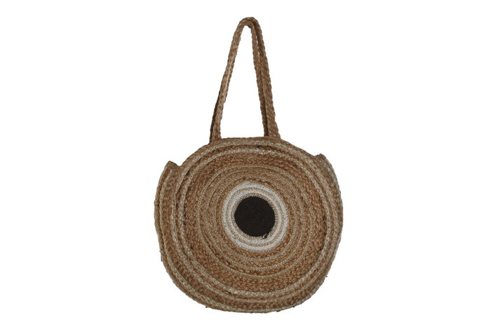 DKD Home Decor Bolso Mediterraneo Crema Marron Yute Polyester 2 Unidades 11 x 36 x 36 cm DKD Home Decor Bolso Mediterraneo Crema Marron Yute Polyester 2 Unidades 11 x 36 x 36 cm