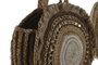 DKD Home Decor Bolso Mediterraneo Crema Marron Yute Polyester 2 Unidades 11 x 36 x 36 cm