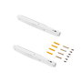 Emuca Juego de soportes plegables para estante, longitud 303mm, Acero, Pintado blanco
