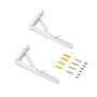 Emuca Juego de soportes plegables para estante, longitud 303mm, Acero, Pintado blanco