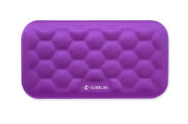 SUBBLIM SUBMP-04E042 Set de Reposamuñecas Ergonómico - Descanso para Muñecas Teclado y Ratón, Tecnología AirPadding, Espuma de Memoria, Algodón, Color Púrpura