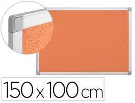 Q-connect Pizarra Corcho 150x100 cm con Marco de Aluminio y 5 mm de Grosor Extra