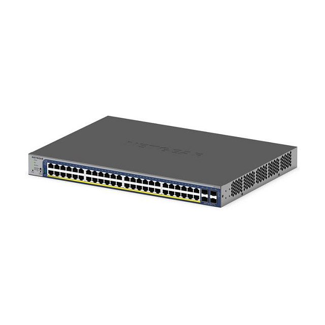 NETGEAR GS752TXP-300EUS Switch Gestionado 48 Puertos Gigabit Ethernet 4 Puertos SFP+ Presupuesto PoE+ 390W Montaje en Rack 10G Ethernet