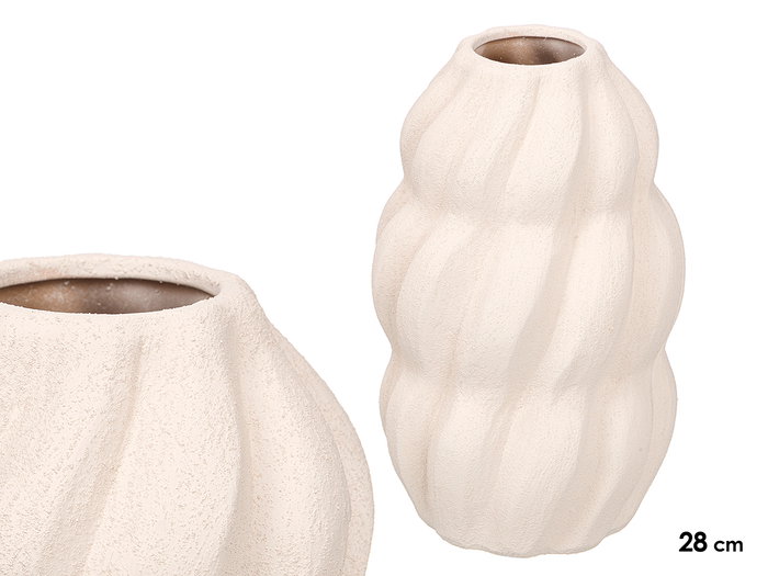 GIFTDECOR Jarrón Sahara Espiral Blanco GIFTDECOR Jarrón Sahara Espiral Blanco