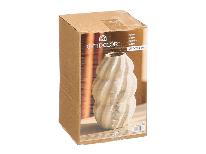 GIFTDECOR Jarrón Sahara Espiral Blanco GIFTDECOR Jarrón Sahara Espiral Blanco