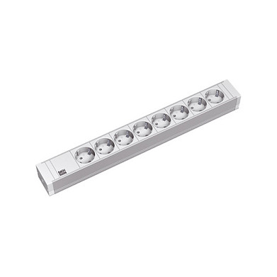 Bachmann 333.601 Regleta 8 Tomas con 8 Enchufes Schuko, 2 m Cable, 3680W Max, 16A, IP20, Interior, Color Gris Bachmann 333.601 Regleta 8 Tomas con 8 Enchufes Schuko, 2 m Cable, 3680W Max, 16A, IP20, Interior, Color Gris
