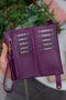 Zoozie Bags Cartera Damson para Mujer - 100% Cuero PU, Color Damson, Dimensiones 26x10x24 cm, Elegante y Versátil