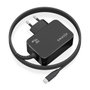 Aisens Cargador GaN 45W USB-C PD3.0 con Cable de 1,8m Negro