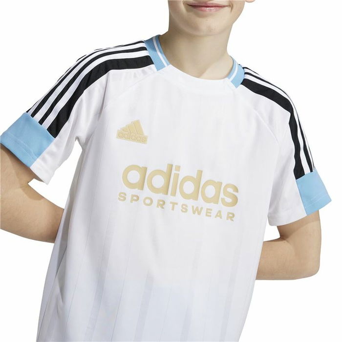 Camiseta de Manga Corta Infantil Adidas Nations Blanco Camiseta de Manga Corta Infantil Adidas Nations Blanco