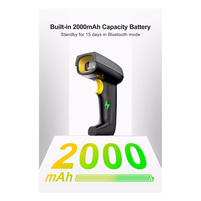 Inateck BCST-52 Lector de Códigos de Barras Portátil 1D/2D, Bluetooth/USB, Negro Inateck BCST-52 Lector de Códigos de Barras Portátil 1D/2D, Bluetooth/USB, Negro