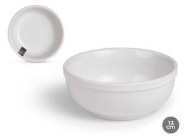Vessia Bowl Porcelana Blanco Redondo 13 cm (Ancho x Largo) x 4.6 cm (Alto) Apto Lavavajillas Microondas (Set de 36)
