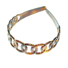 Inca Diadema Círculos Concha Francesa Marrón Sujeción Segura Ancho 2cm