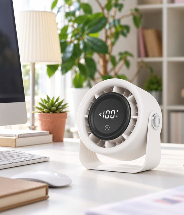 Daewoo DW9019 Ventilador de Sobremesa Recargable Blanco