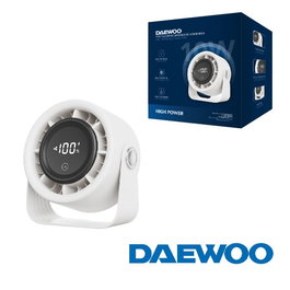 Daewoo Ventilador Sobremesa USB Recargable 10W con Display para Ordenador y Oficina - Display