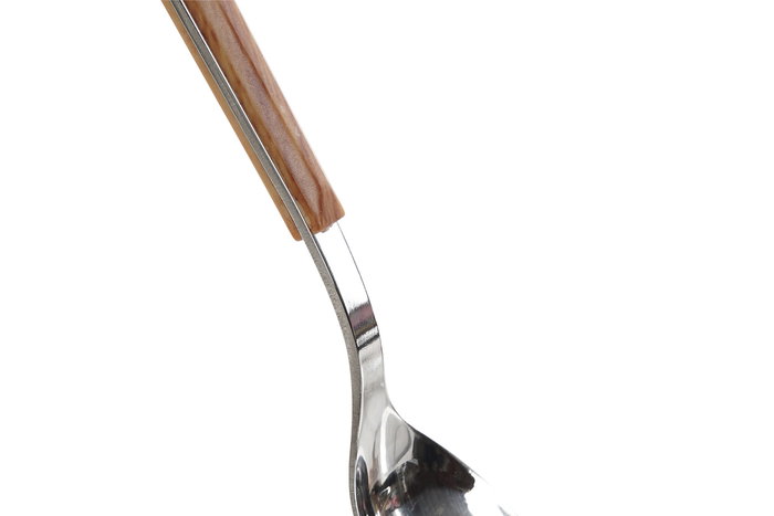 DKD Home Decor Cubertería Basicos Plateado Marron Inox Set de 16 Piezas 22 x 2 cm