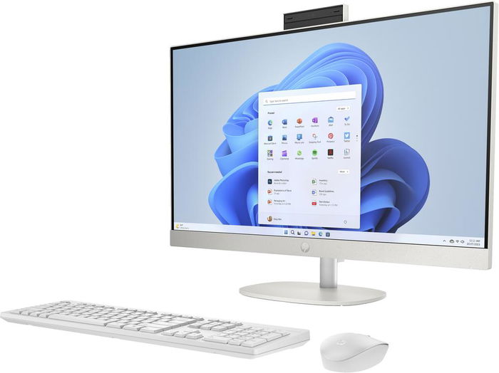 HP 27-cr0029ns Ordenador All-in-One de 27" FHD IPS, Procesador AMD Ryzen 5 7520U, 16 GB RAM LPDDR5, 512 GB SSD NVMe, Windows 11 Home, Teclado y Ratón Inalámbricos, Blanco