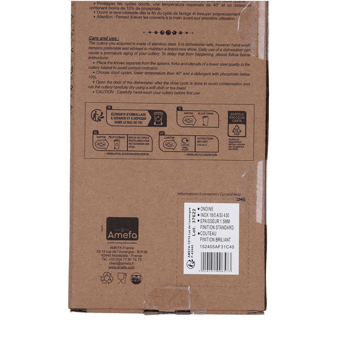 24 Cubiertos Acero Inoxidable Ondine Pradel 1,5 mm 24 Cubiertos Acero Inoxidable Ondine Pradel 1,5 mm