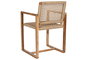 DKD Home Decor Silla Natural de Teca y Ratán 53 x 83 x 54 cm