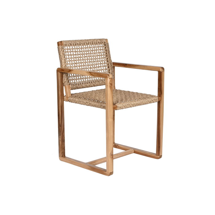 DKD Home Decor Silla de Teca y Ratán Natural DKD Home Decor Silla de Teca y Ratán Natural