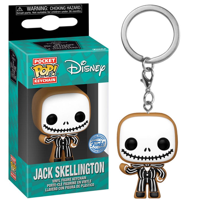 Funko Llavero Pocket POP Jack Skellington Gingerbread Exclusive Disney Pesadilla Antes de Navidad