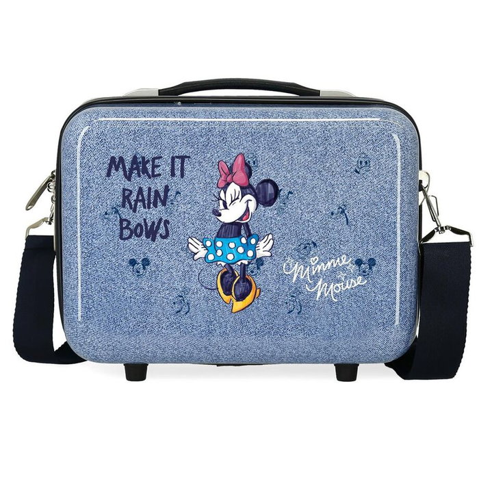 JOUMMA BAGS Neceser ABS It Rain Bows Minnie Disney adaptable 29x21x15cm con dos compartimentos y banda trasera